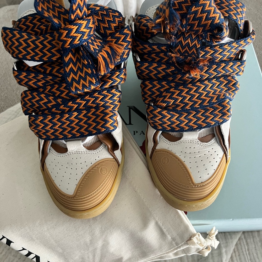Lanvin Blue and Orange Sneakers